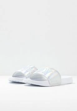 Superdry Pool Slides - Silver Holographic -Superdry Shop 6b8c8bc7b31f43c68d5de81ffe4c9599