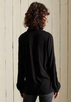 Superdry Button-down Blouse - Black -Superdry Shop 6c3d222b03d34e5abeea2df5042460a6