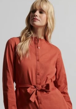 Superdry Denim Dress - Burnt Brick -Superdry Shop 6c42e94b76544fe79fe57da6e9af001b