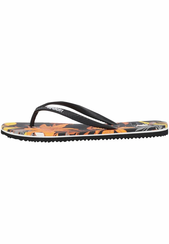 Superdry VINTAGE - T-bar Sandals - Black Lillies 2 Superdry VINTAGE - T-bar Sandals - Black Lillies - Image 2
