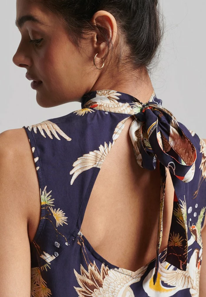 Superdry VINTAGE - Day Dress - Navy Crane 4 Superdry VINTAGE - Day Dress - Navy Crane - Image 4