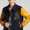 Superdry VINTAGE MIXED VARSITY - Light Jacket - Indigo