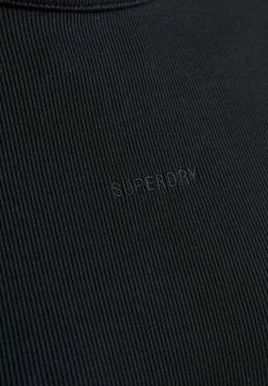 Superdry LOGO RIB BODYCON - Shift Dress - Black -Superdry Shop 6ccf826f92344c689d1e1d47d4a2fcac