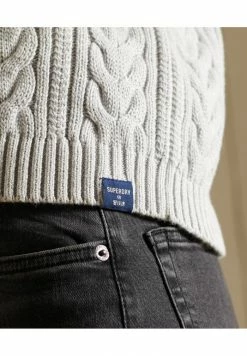 Superdry Dropped Shoulder - Jumper - Light Dove Grey Twist -Superdry Shop 6ce85ad543b847cbb1897b65d9f5a67e