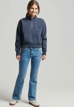 Superdry VINTAGE LOGO - Sweatshirt - Navy Marl