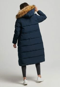 Superdry LONGLINE FAUX FUR EVEREST COAT - Winter Coat - Eclipse Navy -Superdry Shop 6d1d0775e0734b5abb54f9edef07b79d