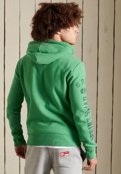 Superdry TRACK & FIELD - Zip-up Sweatshirt - Oregon Green Marl -Superdry Shop 6d367594edc04673bd43b04ba92f47ac