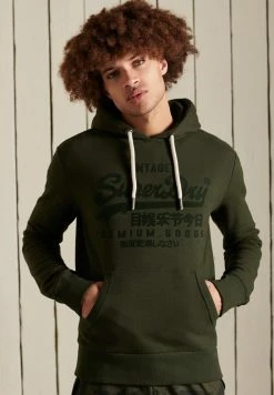 Superdry VINTAGE LOGO TONAL - Sweatshirt - Surplus Goods Olive -Superdry Shop 6d668f00587644949f846de74f8fb9b4