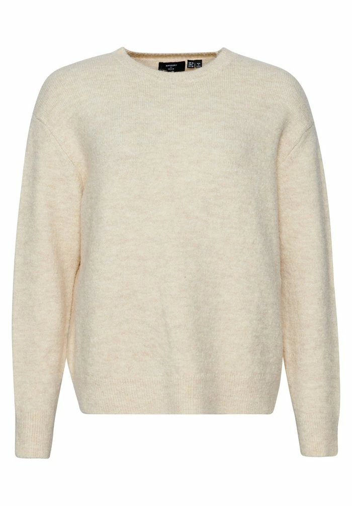 Superdry VINTAGE CLASSIC ESSENTIAL CREW - Jumper - Ecru 5 Superdry VINTAGE CLASSIC ESSENTIAL CREW - Jumper - Ecru - Image 5