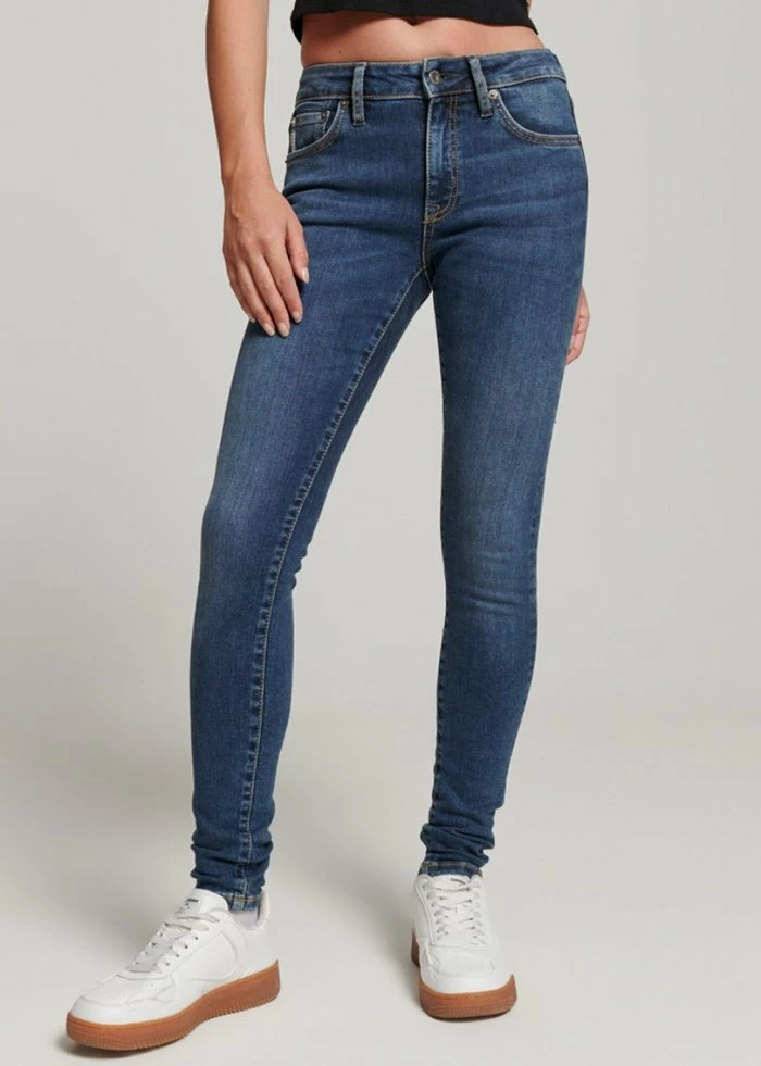 Superdry VINTAGE MID RISE SKINNY - Jeans Skinny Fit - Fulton Vintage Blue 1 Superdry VINTAGE MID RISE SKINNY - Jeans Skinny Fit - Fulton Vintage Blue