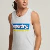 Superdry VINTAGE CORE - Top - Glacier Grey Marl