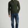 Superdry JACOB HENLEY - Jumper - Black Cyprus Marl