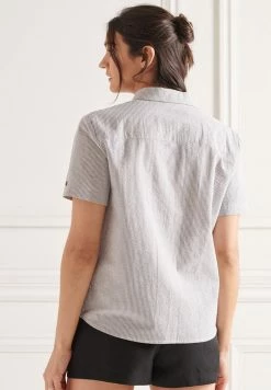 Superdry STUDIOS - Button-down Blouse - Navy Stripe -Superdry Shop 6df5495419b94a548ca3f70e9b9250f2