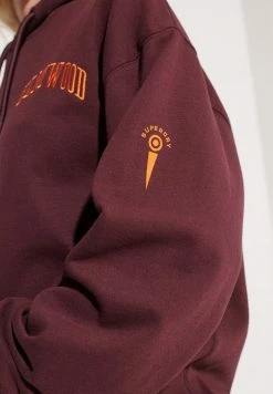 Superdry COLLEGE GRAPHIC - Hoodie - Rich Deep Burgundy -Superdry Shop 6e196e73d7cf417cb7b9ee29e089f179