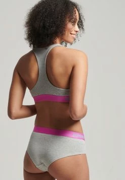 Superdry HIPSTER - Briefs - Grey Marl Lolly Pink