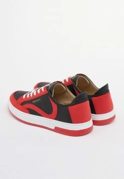 Superdry VEGAN BASKET LUX LOW - Trainers - Bison Black/americana Red -Superdry Shop 6e7ac56366ae42e682bbb7c749df5119
