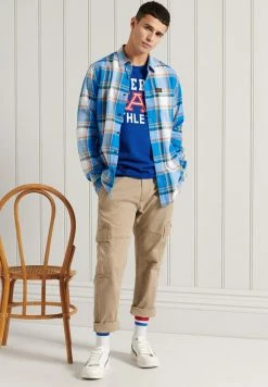 Superdry Print T-shirt - Mazarine Blue