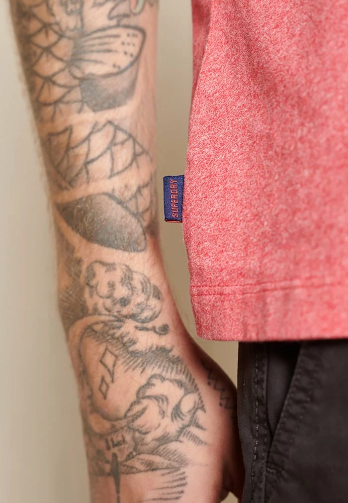 Superdry Basic T-shirt - Monroe Red Grit 1 Superdry Basic T-shirt - Monroe Red Grit
