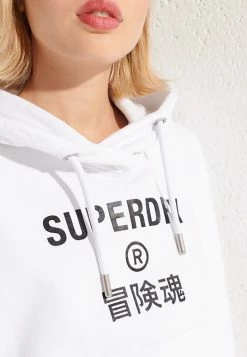 Superdry INDEPENDENT LOGO FOIL - Sweatshirt - Optic -Superdry Shop 6f8031cbbc8246e39fa03f0415e6f39c