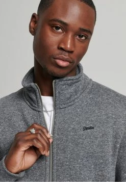 Superdry VINTAGE LOGO - Zip-up Sweatshirt - Light Grey -Superdry Shop 6fc6dab19bae42a19536e80dd19d216b