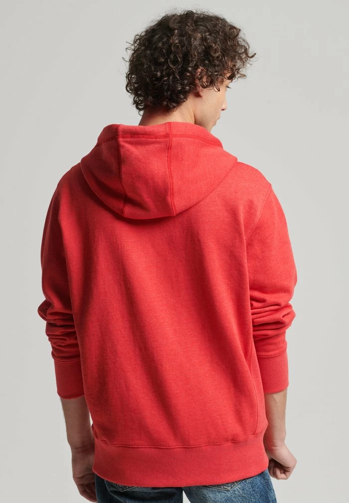 Superdry Zip-up Sweatshirt - Risk Red Marl 3 Superdry Zip-up Sweatshirt - Risk Red Marl - Image 3