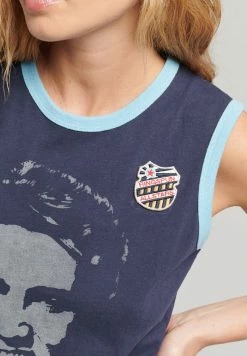 Superdry ALLSTARS EP GRAPHIC - Top - Rinse Navy -Superdry Shop 6fd63576c13645dfbf29149ceea8ebc7