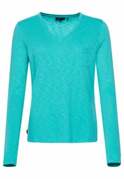 Superdry LONG SLEEVE V-NECK - Long Sleeved Top - Aruba Aqua -Superdry Shop 70145d611baf488e993d293e4ec9b032