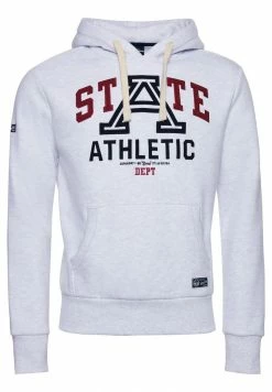 Superdry COLLEGIATE STATE OVERHEAD - Hoodie - Ice Marl -Superdry Shop 703ab8be5c7f41b6b08e80e2a82198b3