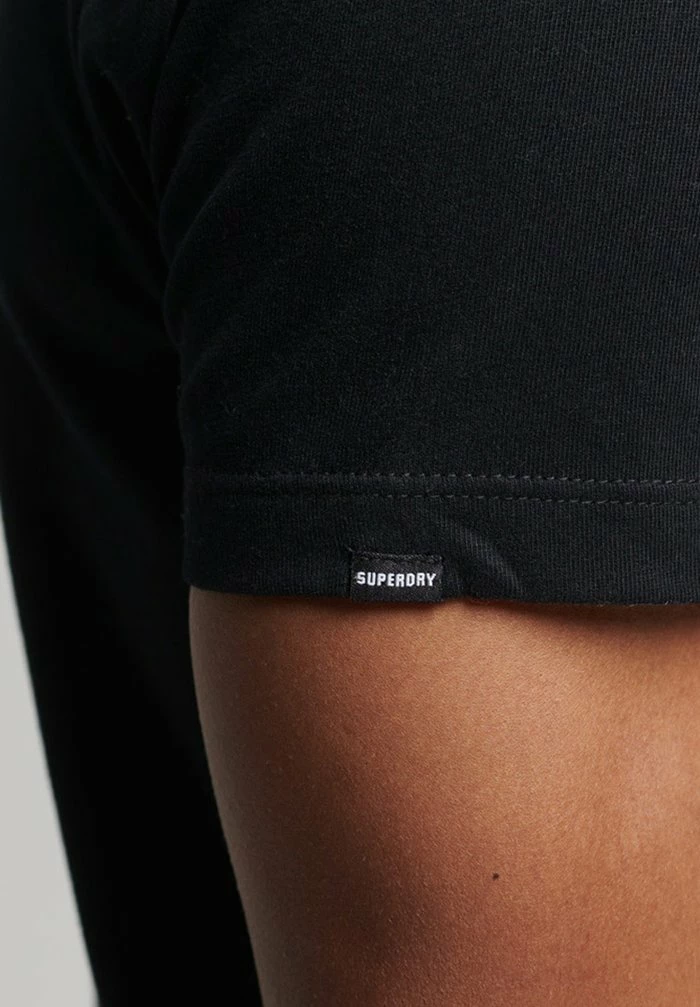 Superdry VINTAGE LOGO MICRO - Basic T-shirt - Black 3 Superdry VINTAGE LOGO MICRO - Basic T-shirt - Black - Image 3