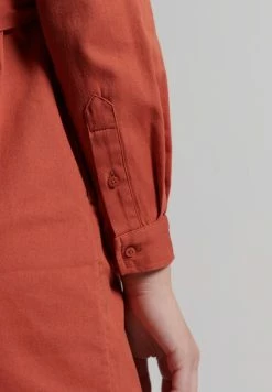 Superdry Denim Dress - Burnt Brick -Superdry Shop 70815fdd234348338b26d3e8ab8c81ff