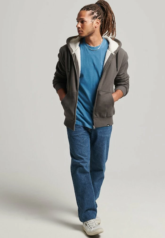 Superdry BORG - Zip-up Sweatshirt - Vintage Black 1 Superdry BORG - Zip-up Sweatshirt - Vintage Black