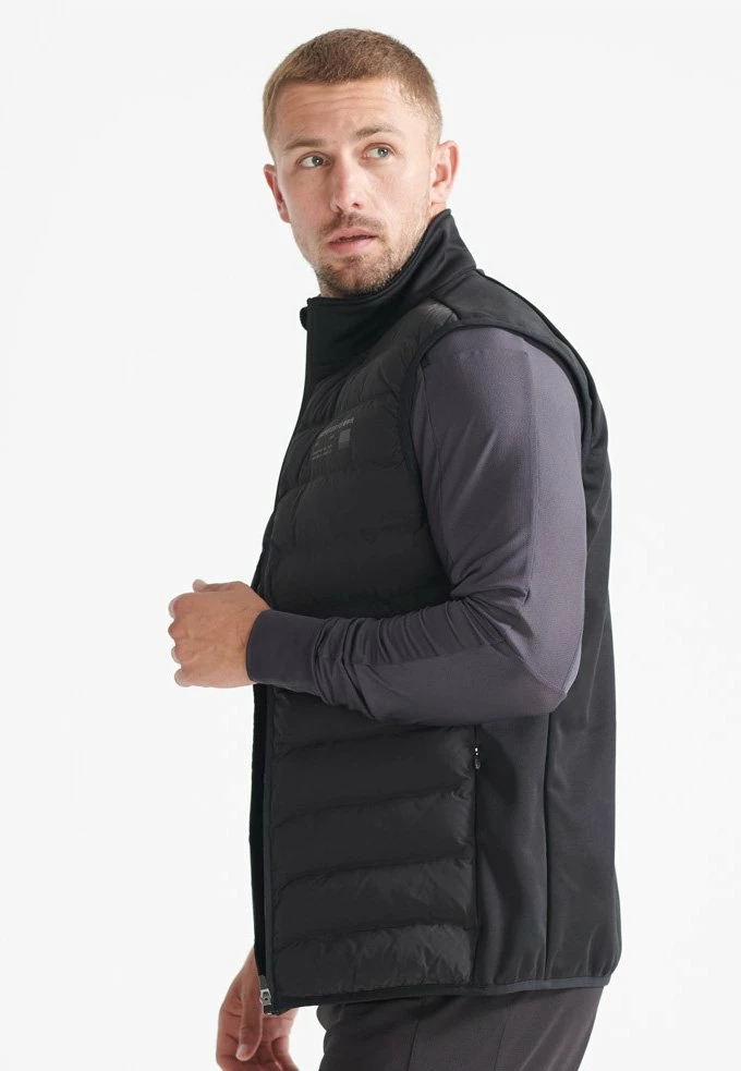 Superdry RUN HYBRID PADDED - Waistcoat - Black 2 Superdry RUN HYBRID PADDED - Waistcoat - Black - Image 2
