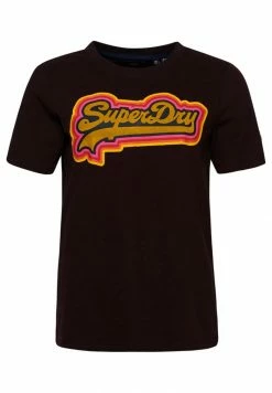 Superdry VINTAGE RAINBOW - Print T-shirt - Rich Deep Burgundy -Superdry Shop 70d3f8b8053a417996387bf34bcce33c