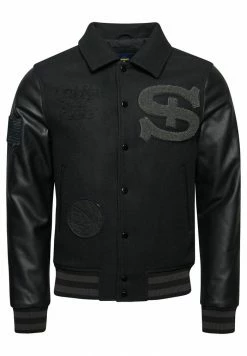 Superdry COLLEGE VARSITY PATCH - Bomber Jacket - Jet Black 11 Superdry COLLEGE VARSITY PATCH - Bomber Jacket - Jet Black -Superdry Shop 70de3590223e4652a9d66777d8d8f6e6