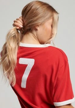 Superdry FOOTBALL DENMARK - Print T-shirt - Varsity Red -Superdry Shop 70ed0ae2f87d43b48f057cdc55eff5be