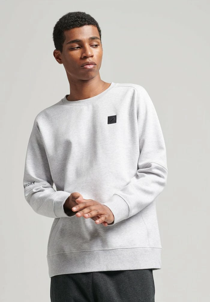Superdry TECH - Sweatshirt - Cadet Grey Marl 1 Superdry TECH - Sweatshirt - Cadet Grey Marl