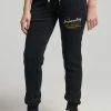 Superdry TRACK & FIELD JOGGERS - Tracksuit Bottoms - Black