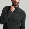 Superdry ALPACA CHUNKY ROLL NECK - Jumper - Black Marl