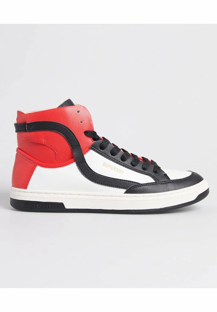 Superdry BASKET LUX - High-top Trainers - White/black/red 4 Superdry BASKET LUX - High-top Trainers - White/black/red - Image 4