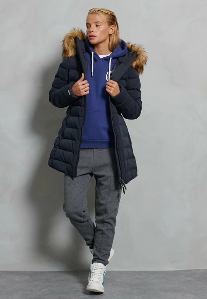 Superdry Winter Coat - Navy 2 Superdry Winter Coat - Navy - Image 2