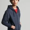 Superdry Zip-up Sweatshirt - Deep Navy Marl