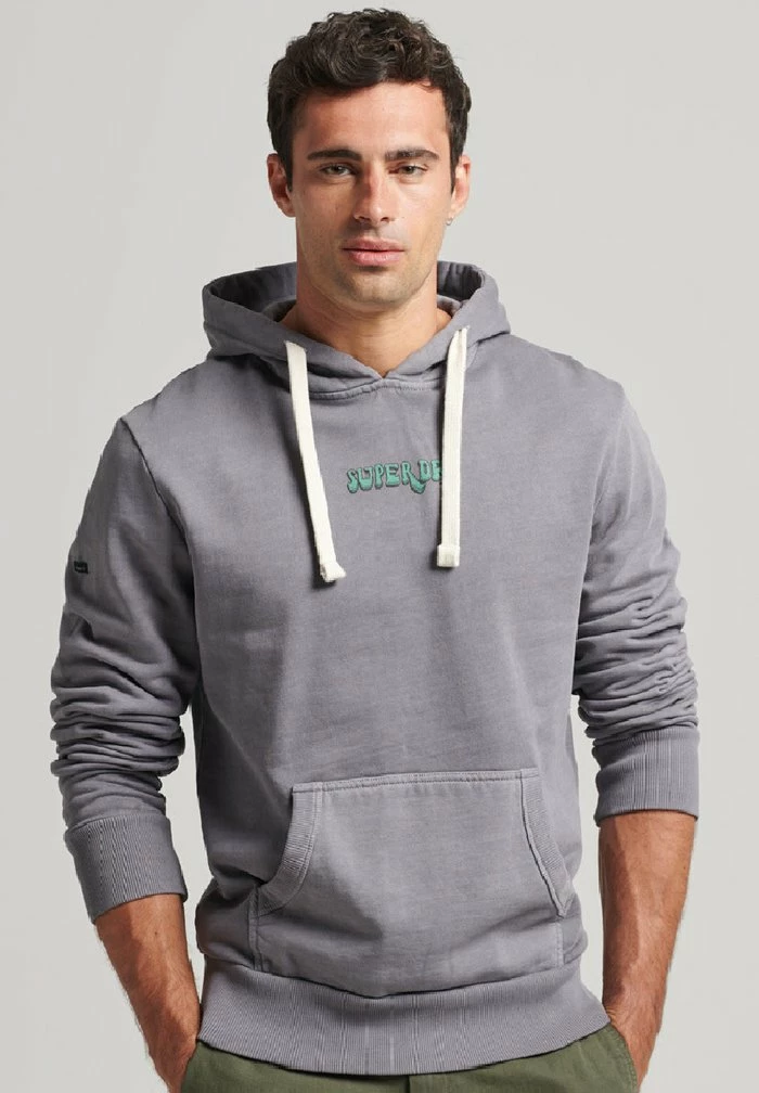 Superdry INTO THE WOODS GRAPHIC HOODIE - Sweatshirt - Rock 1 Superdry INTO THE WOODS GRAPHIC HOODIE - Sweatshirt - Rock