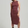 Superdry COLUMN - Shift Dress - Port