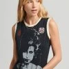 Superdry ALLSTARS AW GRAPHIC - Top - Jet Black