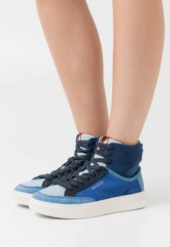 Superdry PREMIUM BASKET LUX TRAINER - High-top Trainers - Navy