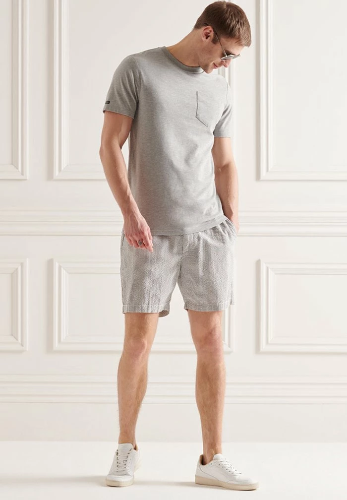Superdry Shorts - Flat Grey Stripe 1 Superdry Shorts - Flat Grey Stripe