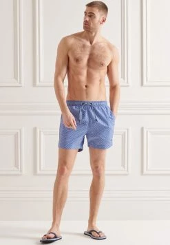 Superdry STUDIOS - Swimming Shorts - Wavy Line Cobalt