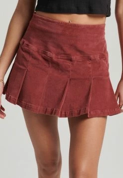Superdry Pleated Skirt - Merlot