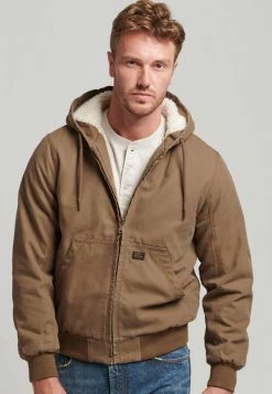 Superdry WORKWEAR - Zip-up Sweatshirt - Denim Co Tobacco