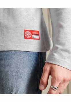 Superdry TRACK & FIELD LONG SLEEVE TOP - Long Sleeved Top - Glacier Grey Marl -Superdry Shop 735af76ba6864f8fa2d2daa2dba80cd5